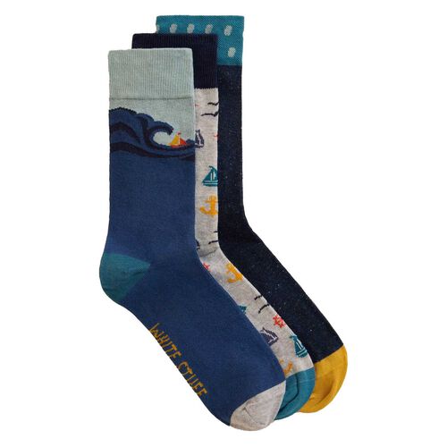 White Stuff Sail Away Socks - 3 Pack